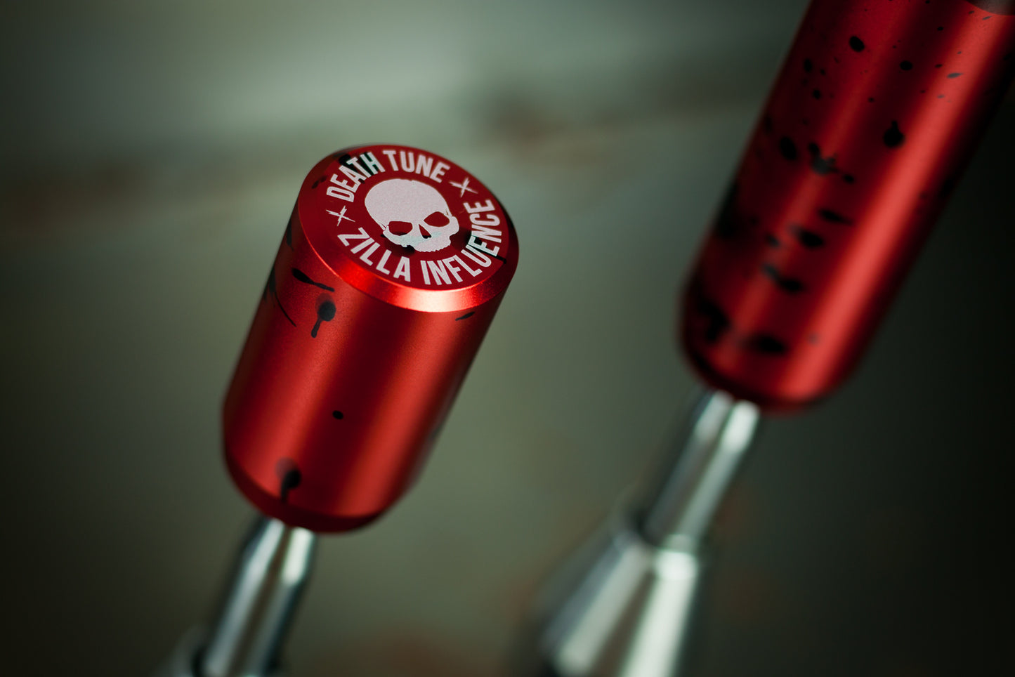 M10 x 1.25 - RED / BLACK - DEATHTUNE - B GRADE